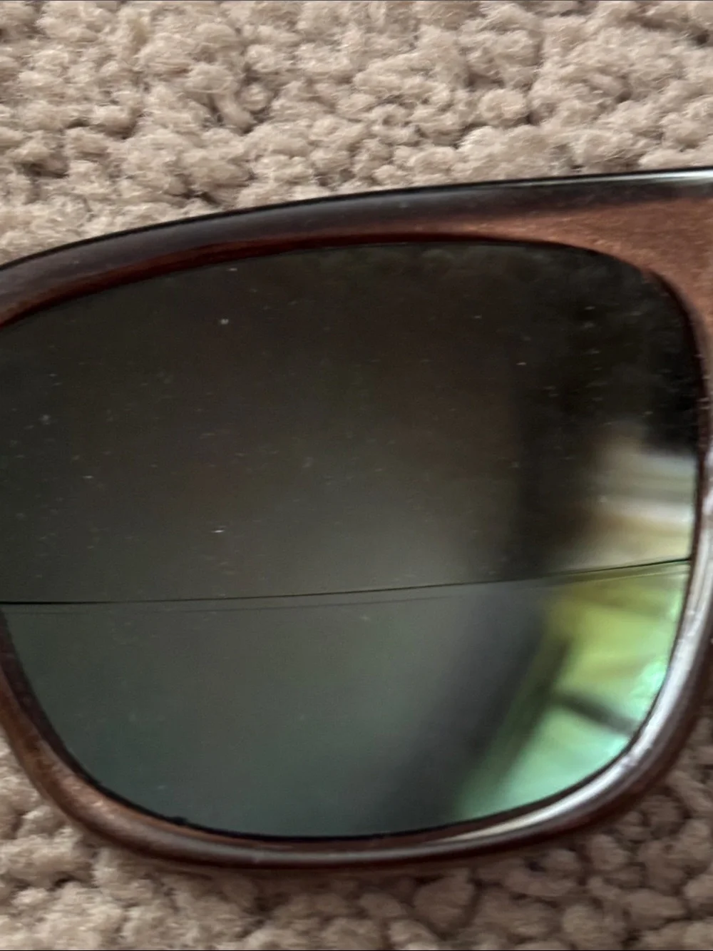 Joy Mangano Men's Brown Frame Sunglasses with Yellow Mirrored Lenses
